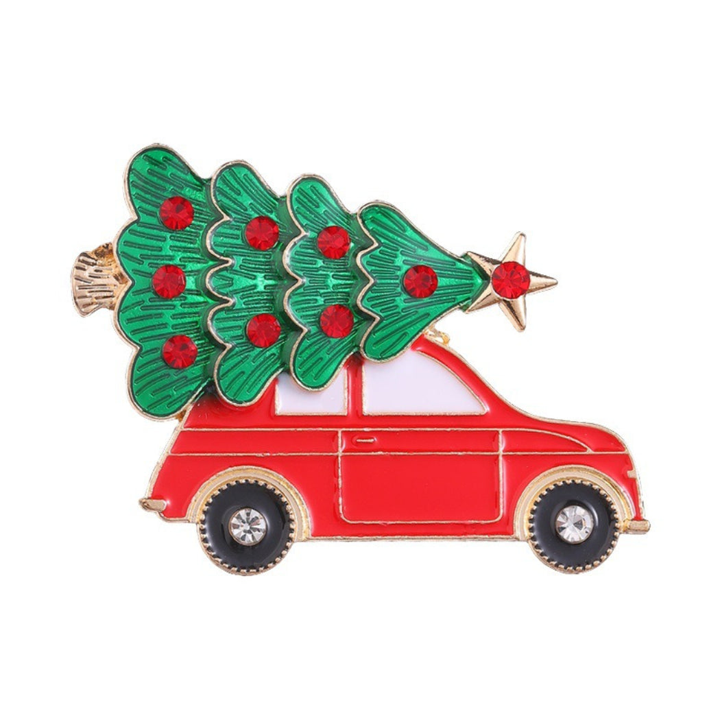 Pinori Christmas Car Enamel Pin