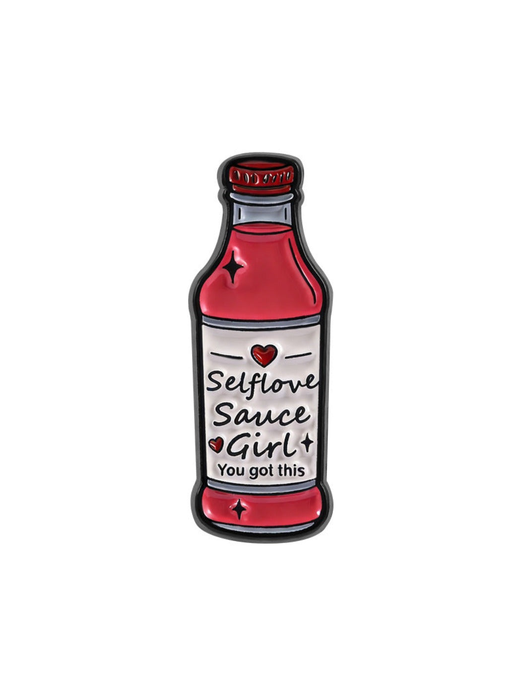 Pinori - Trendy Pink Bottle Drink Brooch