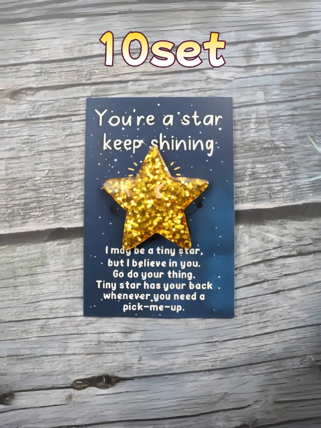 Taphug - Pocket Hug 10 Sets You Are A Star Keep Shining Star pocket hug card and keepsake token view 7