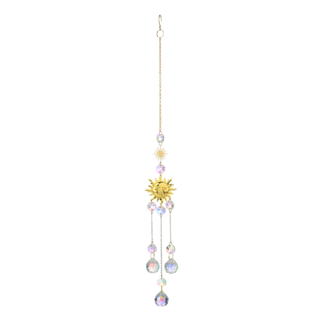 Somnira - Smiley Moon and Sun Theme Suncatcher