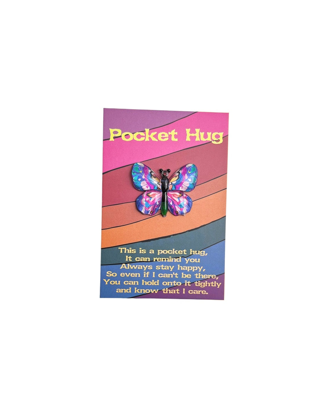 Taphug - Pocket Hug Painted Resin Butterfly pocket hug card and keepsake token view 9