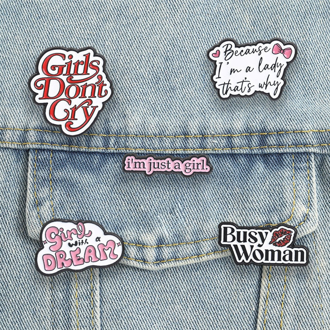 Pinori - Statement English Slogan Letter Brooch Pin