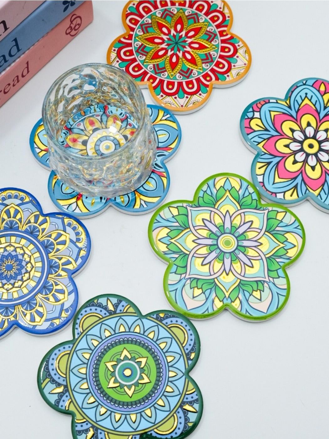 Thimara - Ethnic Style Plum Blossom Coaster Non Slip Heat Resistant
