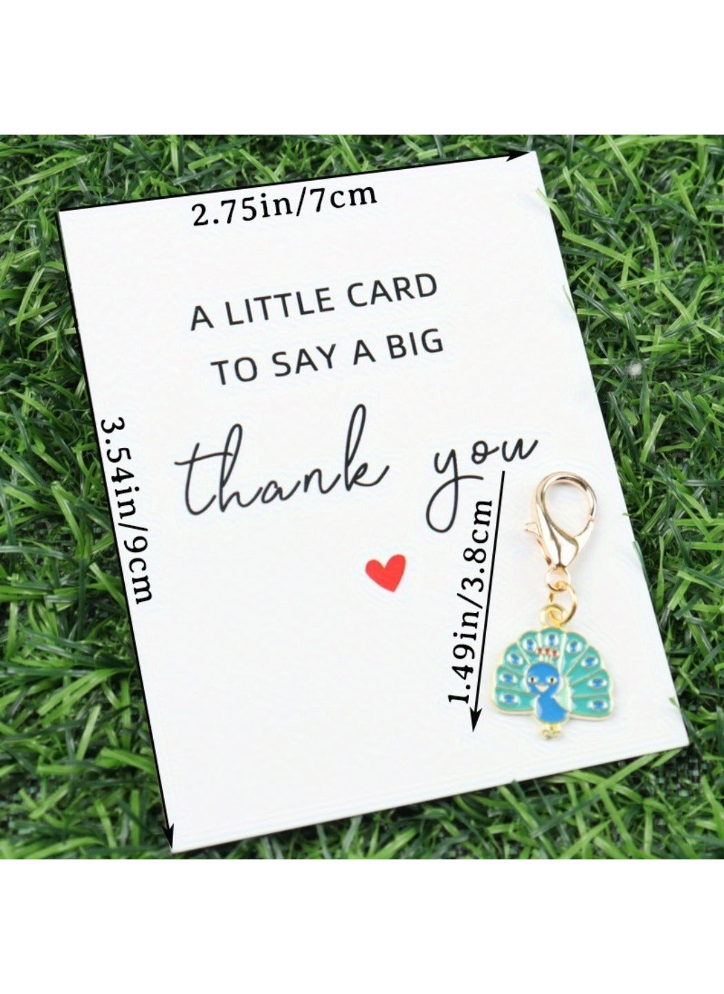 Taphug  - Alloy Pocket Hug Card Peacock Keychain