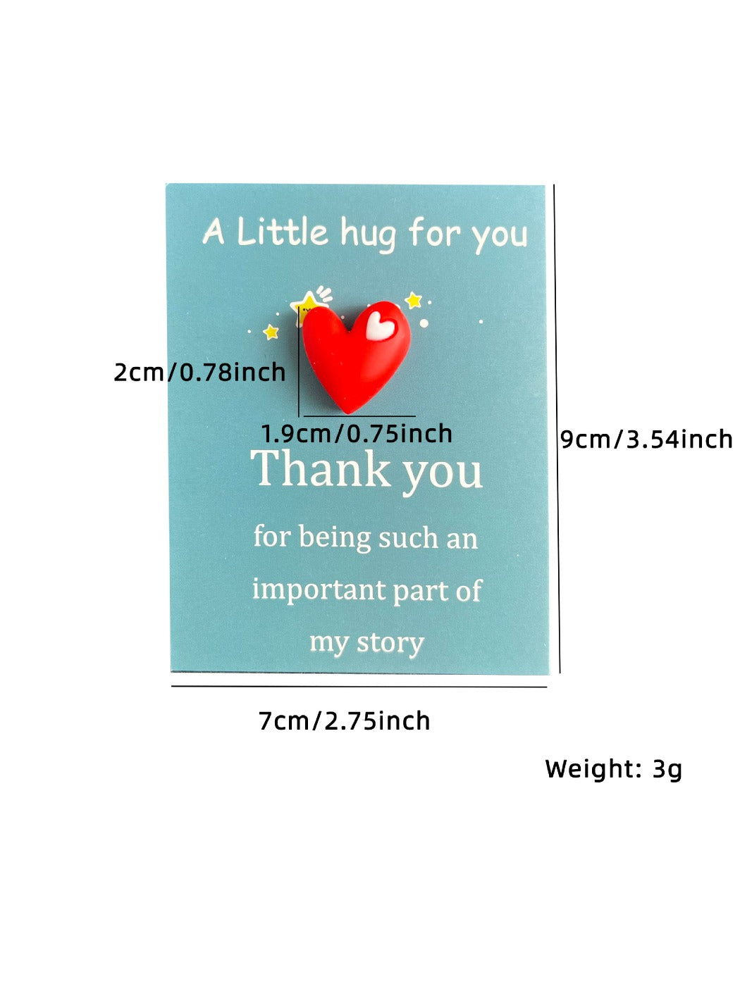 Taphug - Pocket Hug Frosted Heart Perfect for Gift