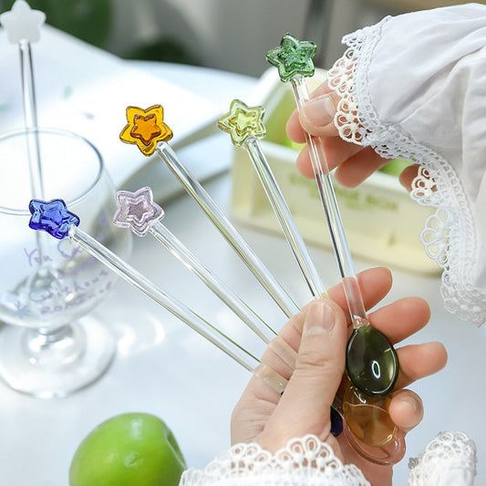 Glasira - Cute Star Top Long Handle Spoon