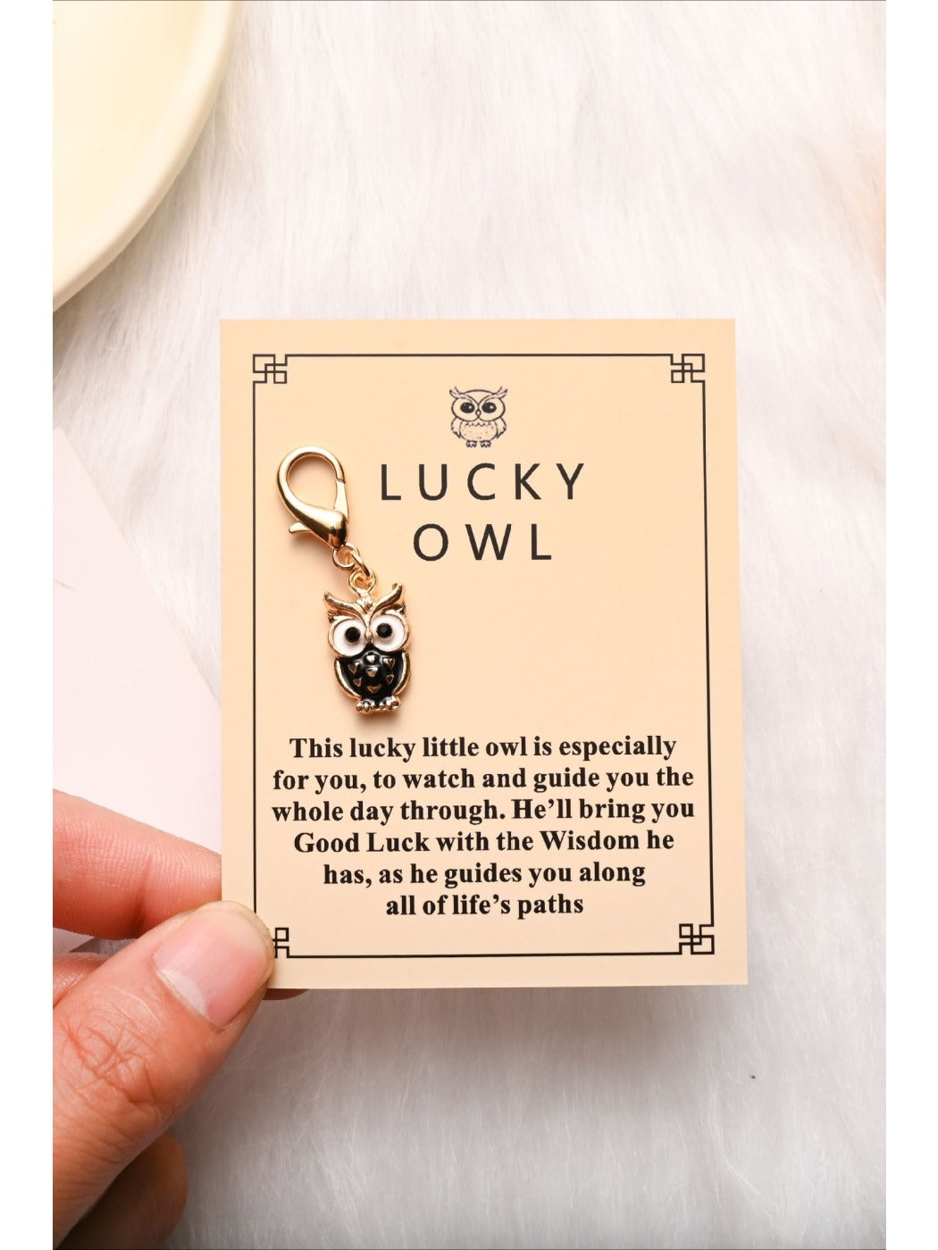 Taphug - Colorful Owl Keychain with Encouragement Card