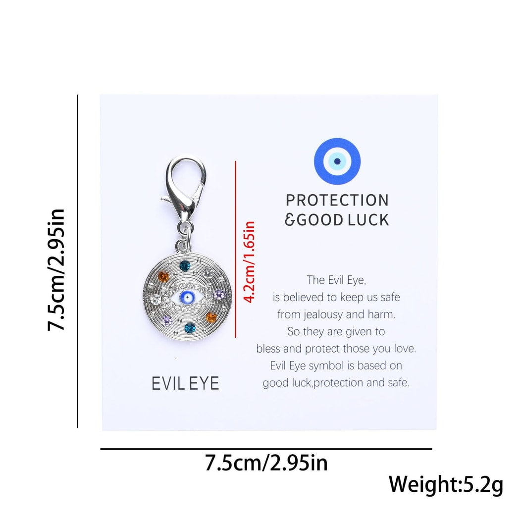 Taphug - Pocket Hug Round Evil Eye Charm Keychain