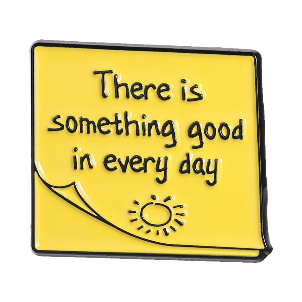 Pinori - Inspirational Quote Sun Accent Brooch Pin