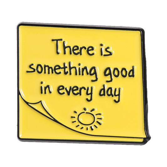 Pinori - Inspirational Quote Sun Accent Brooch Pin