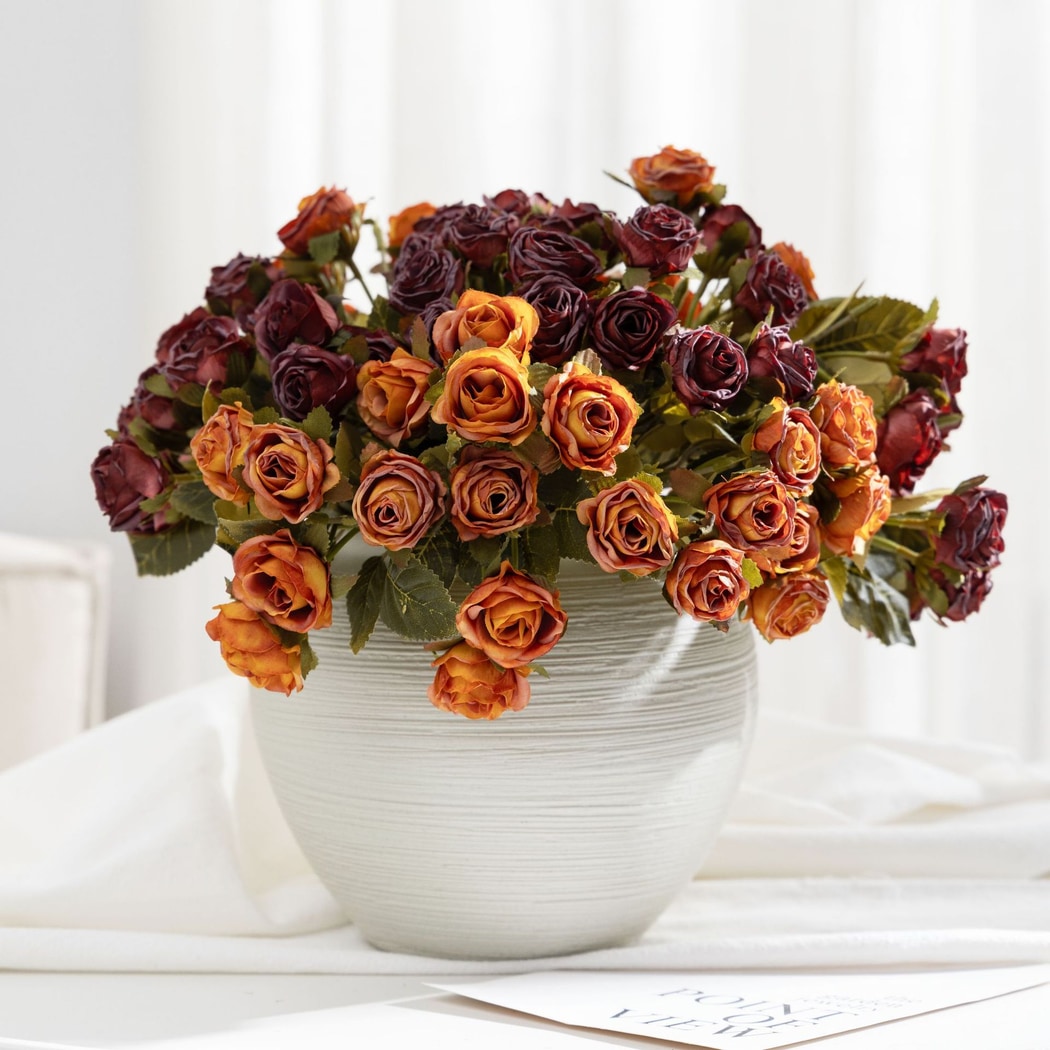 Roselle - Heirloom Bleached Style Artificial Rose Bouquet