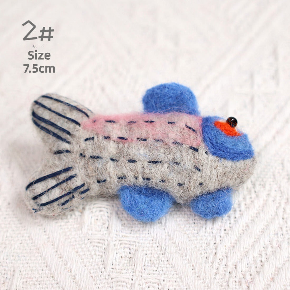 Handmade Wool Felt Fish Brooch