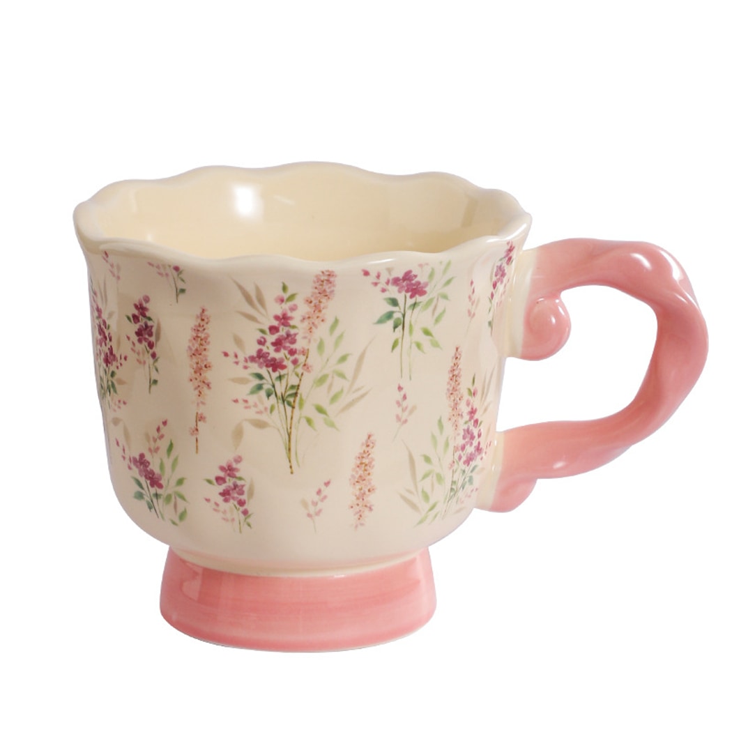 Mivora - Elegant Floral Pattern Coffee Mug