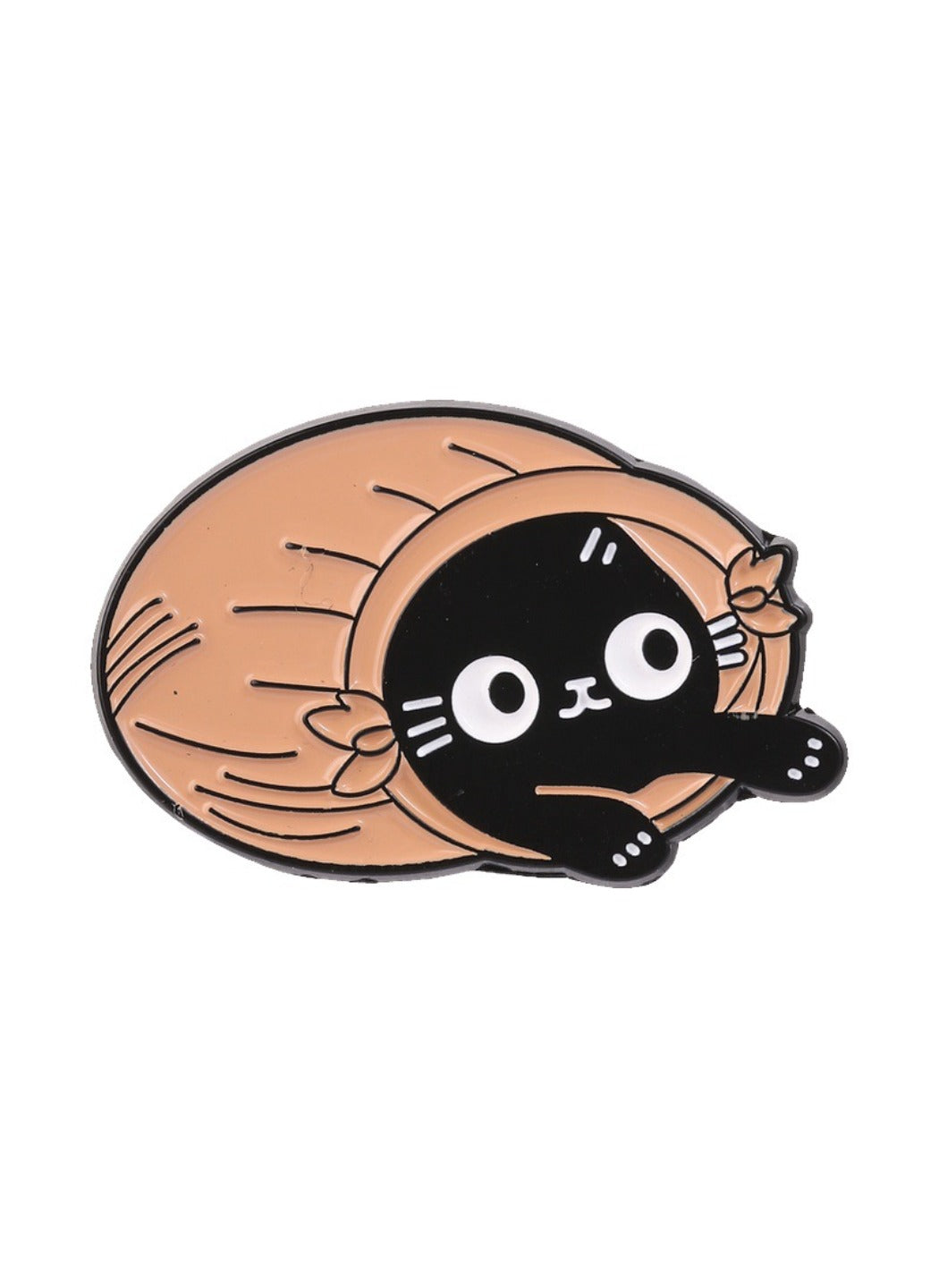 Pinori - Black Cat Brooch Badge, Cute Cartoon Kitty Pin