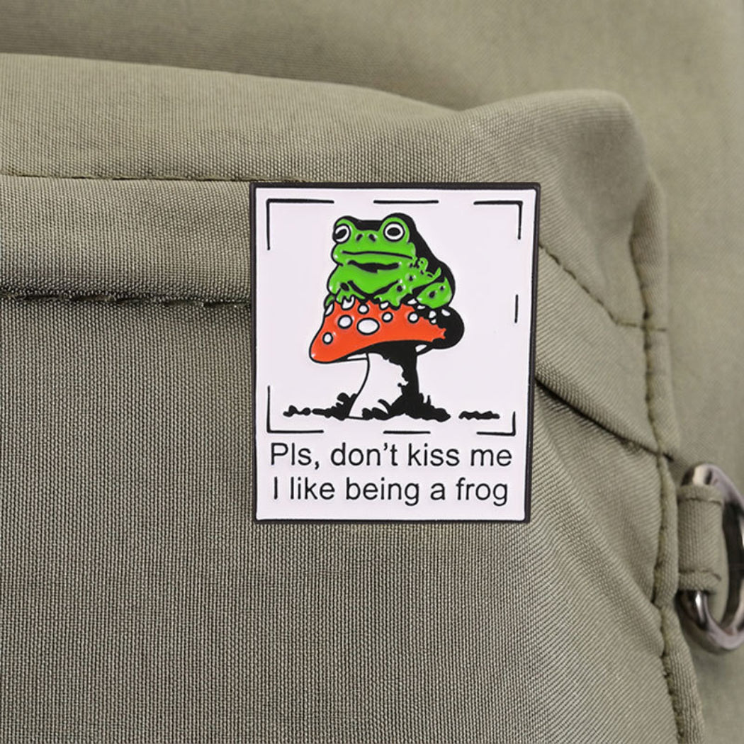 Pinori Funny Frog Quote Enamel Pin