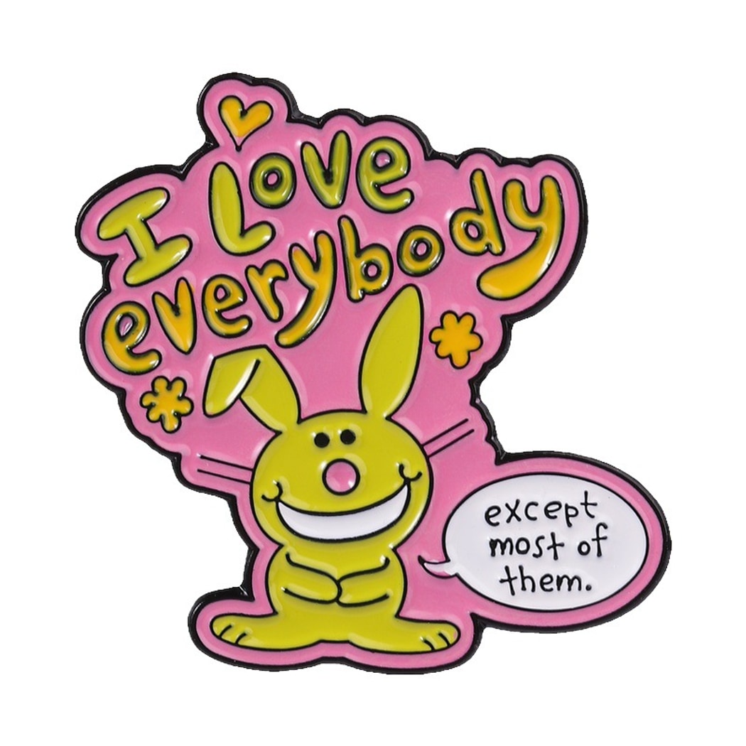 Pinori - Rabbit Quote Speech Bubble Decorative Pin