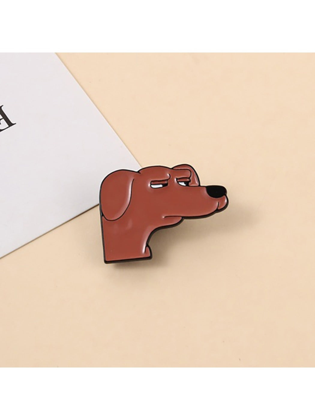 Pinori Funny Winking Dog Brooch novelty pin view 3