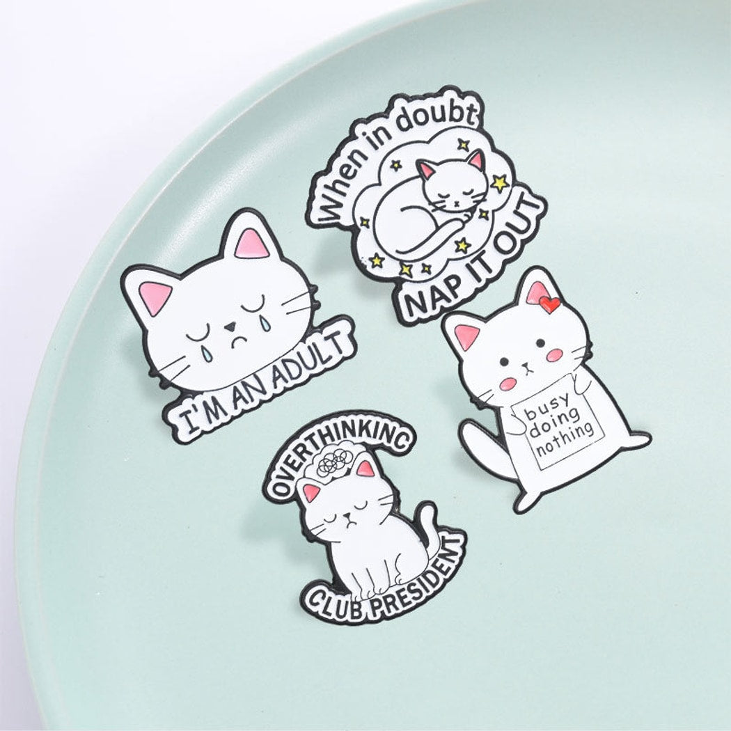 Pinori - Funny Cat Quote Character Pin