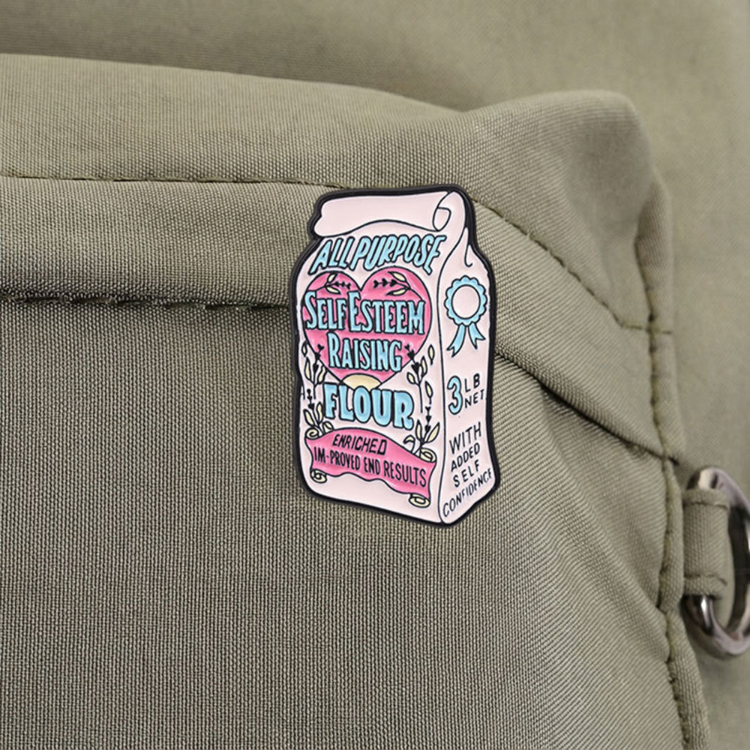 Pinori Self Esteem Flour Enamel Pin