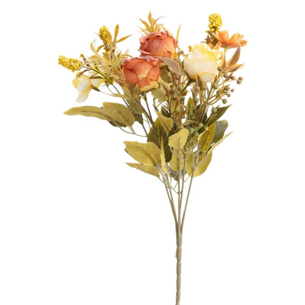 Roselle - Garden Style Decorative Artificial Rose Bouquet