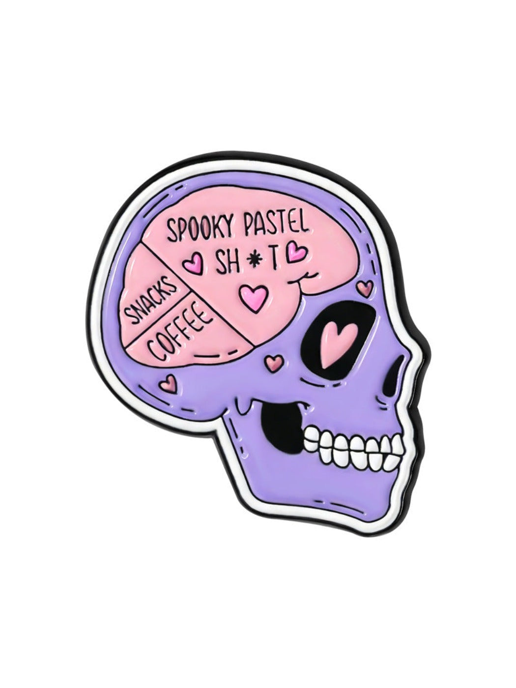 Pinori - Gothic Skull Brooch