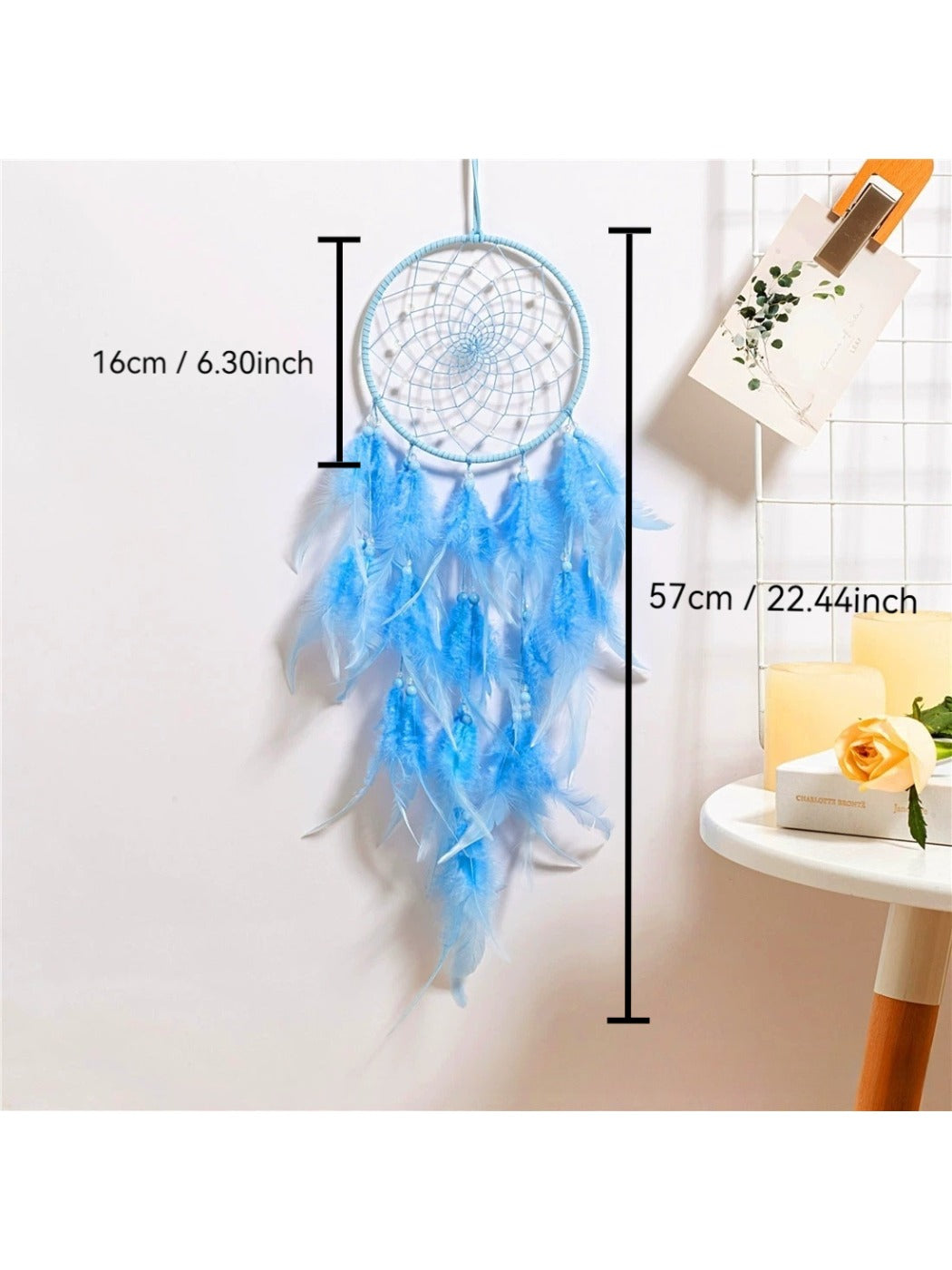 Somnira dreamcatcher wind chime displayed against a blurred outdoor background