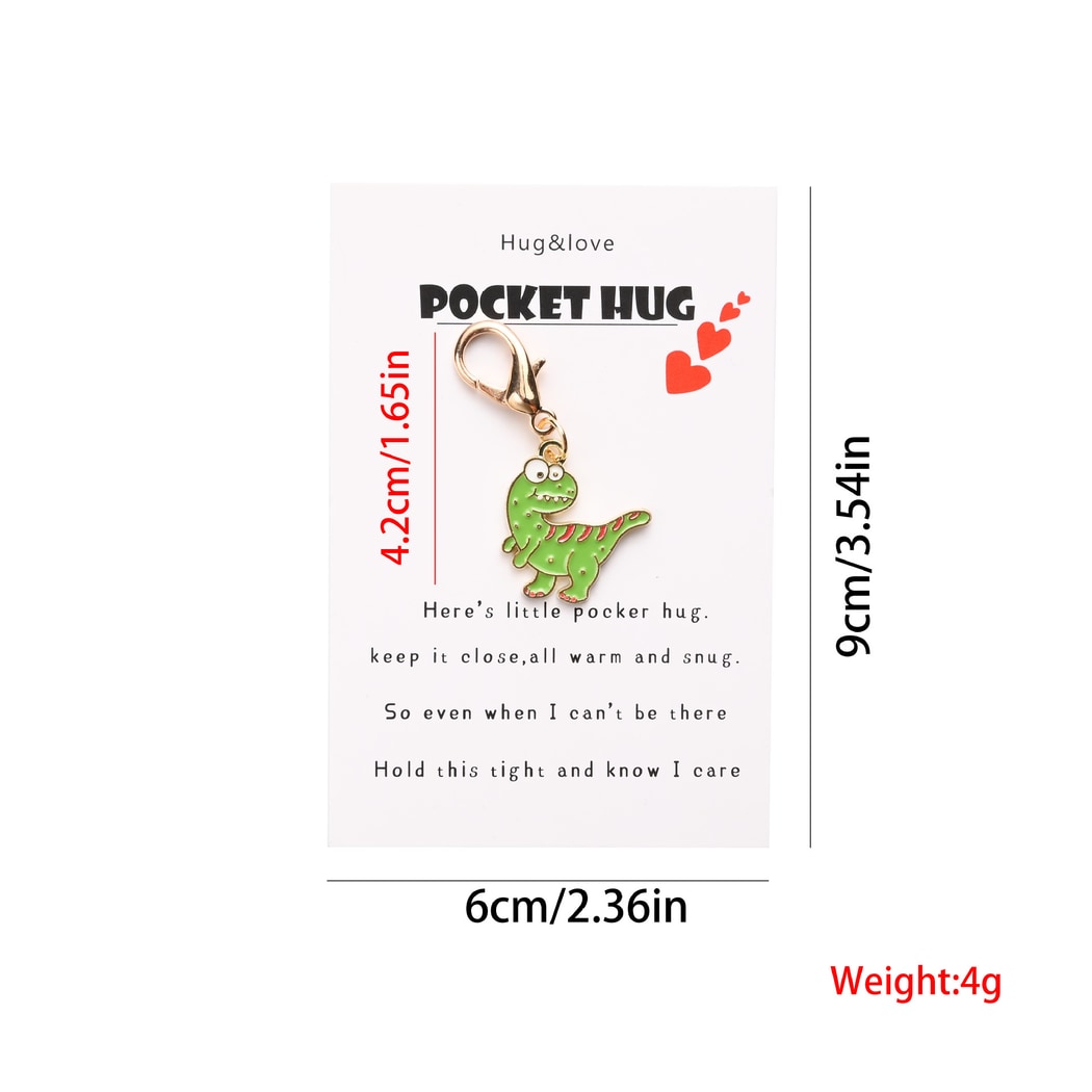 Taphug - Pocket Hug Cartoon Dinosaur Keychain Charm
