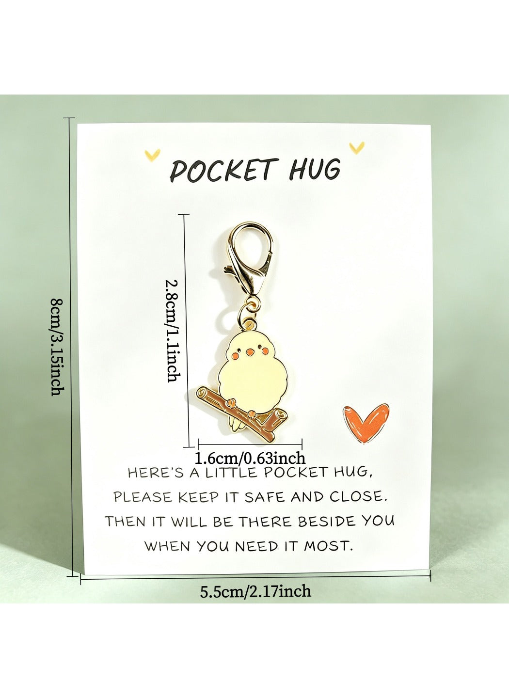 Taphug  - Alloy Pocket Hug Card Parrot Bird Keychain