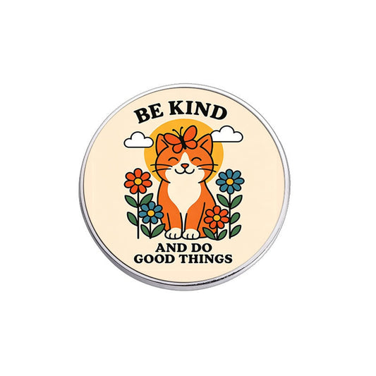 Pinori - Cat and Flower Quote Enamel Pin