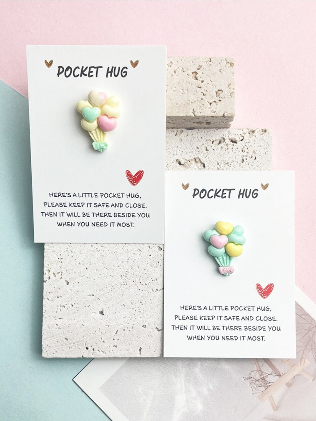 Taphug - Pocket Hug Hot Air Balloon Love pocket hug card and keepsake token view 4