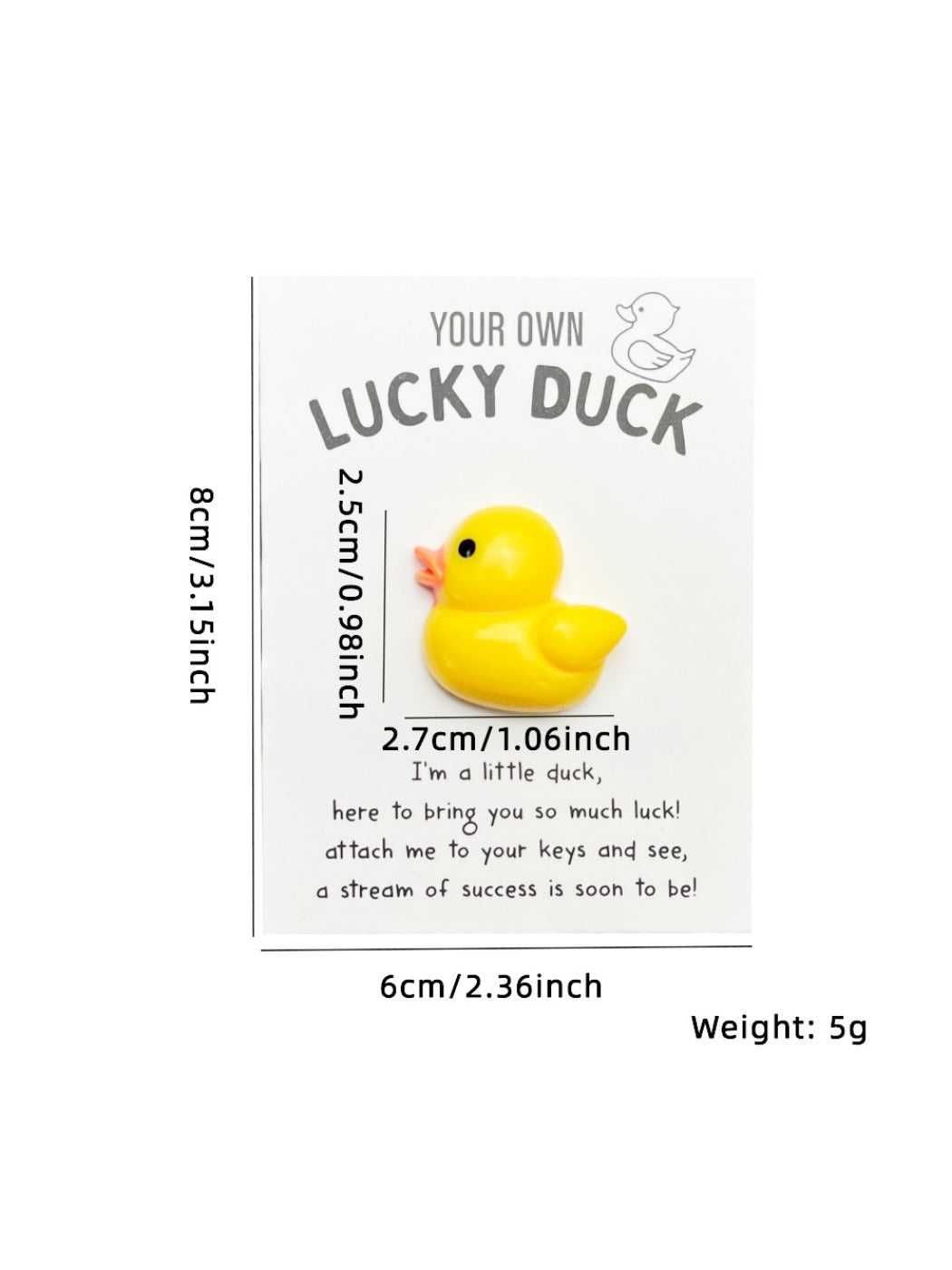Taphug DIY Duck Pocket Hug Card with envelope on wooden surface