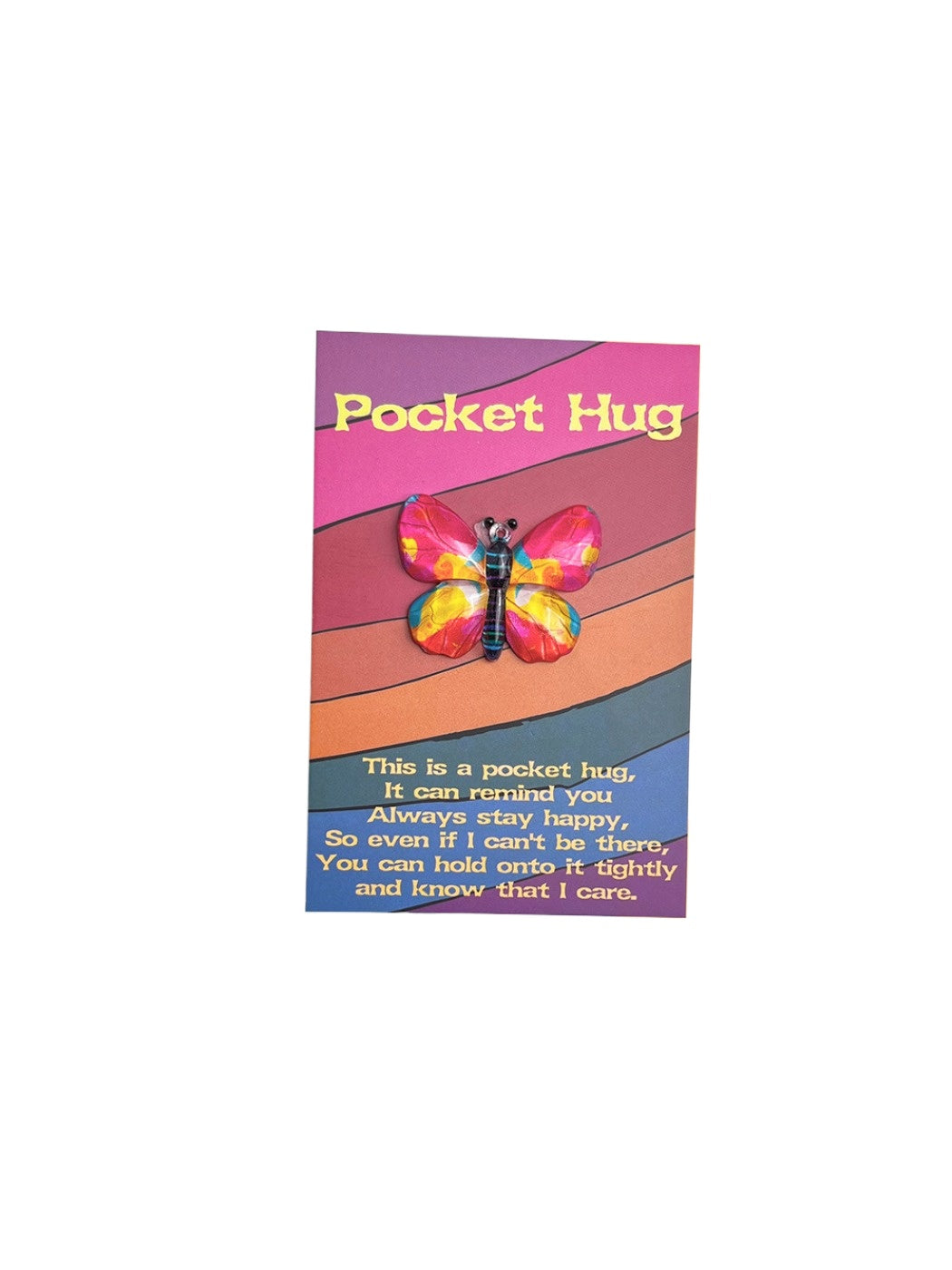 Taphug - Pocket Hug Painted Resin Butterfly pocket hug card and keepsake token view 11