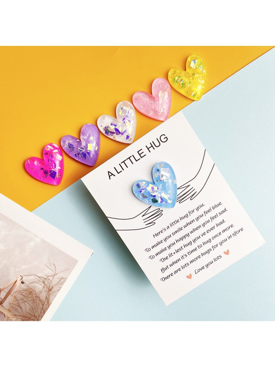 Taphug - Pocket Hug Glitter Heart Gift for Loved Ones