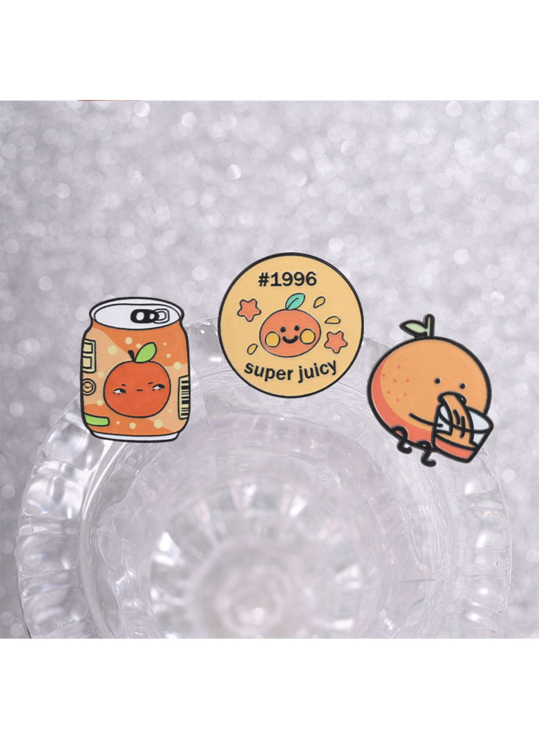 Pinori - Cute Cartoon Orange Juice Can Brooch Badge Pin