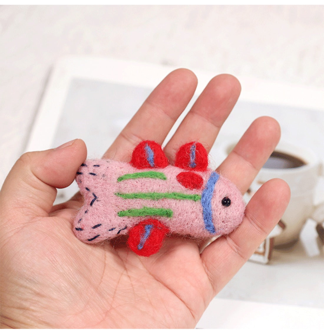 Handmade Wool Felt Fish Brooch