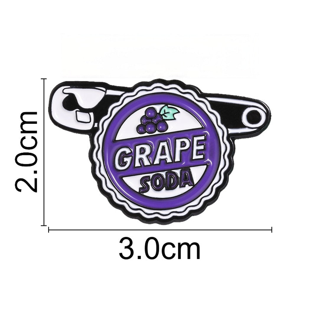 Pinori - Grape Soda Bottle Cap Brooch