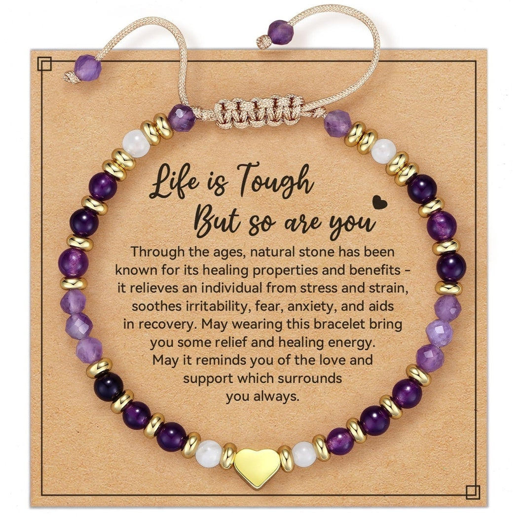 Emora - Minimalist Heart Decoration Beaded Bracelet