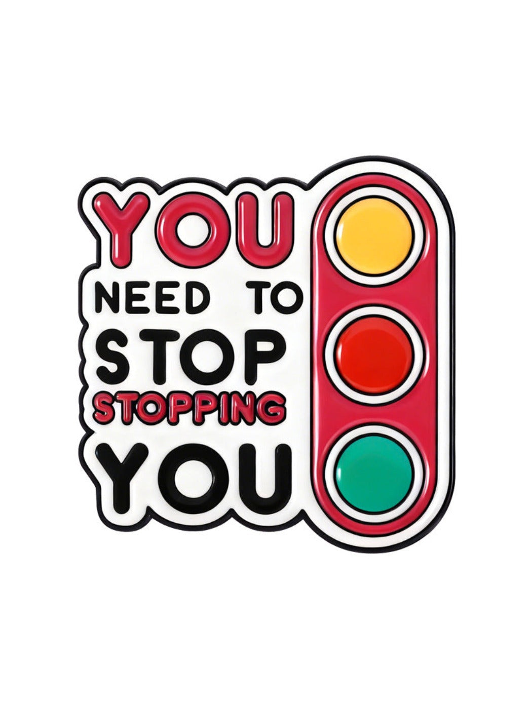 Pinori - Fun Traffic Light Brooch