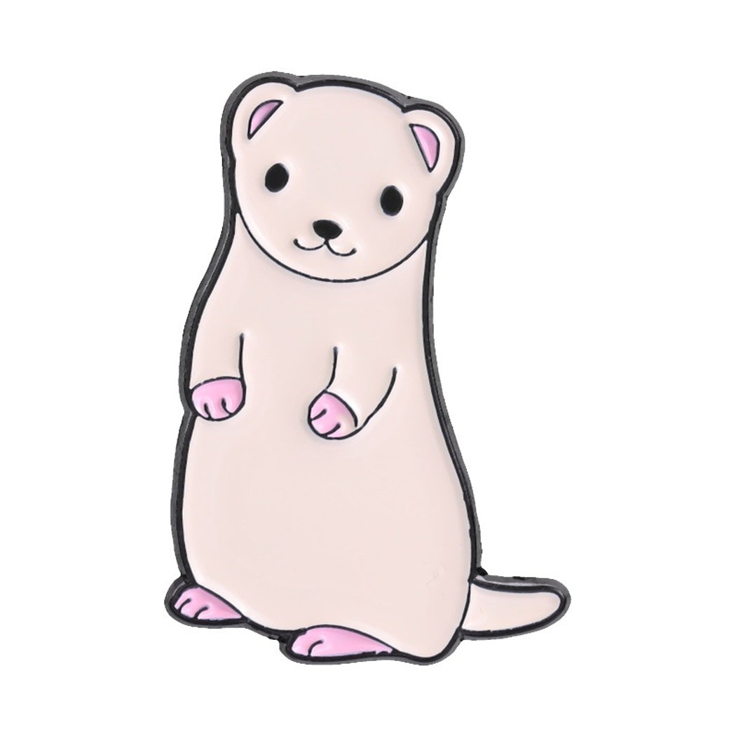 Pinori - Simple Ferret Figure Decorative Pin