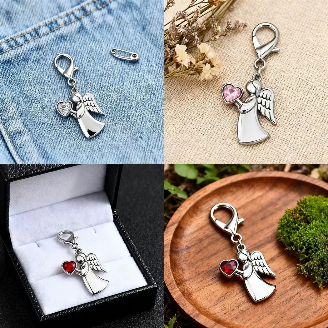 Taphug - Pocket Hug Angel and Heart Keychain