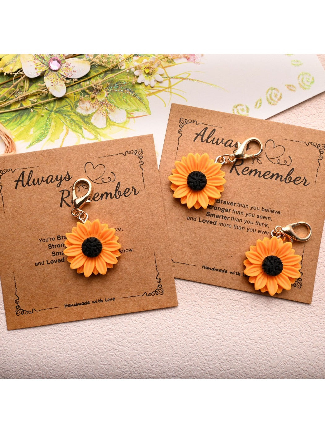 Taphug - Always Remember Daisy Sunflower Keychain