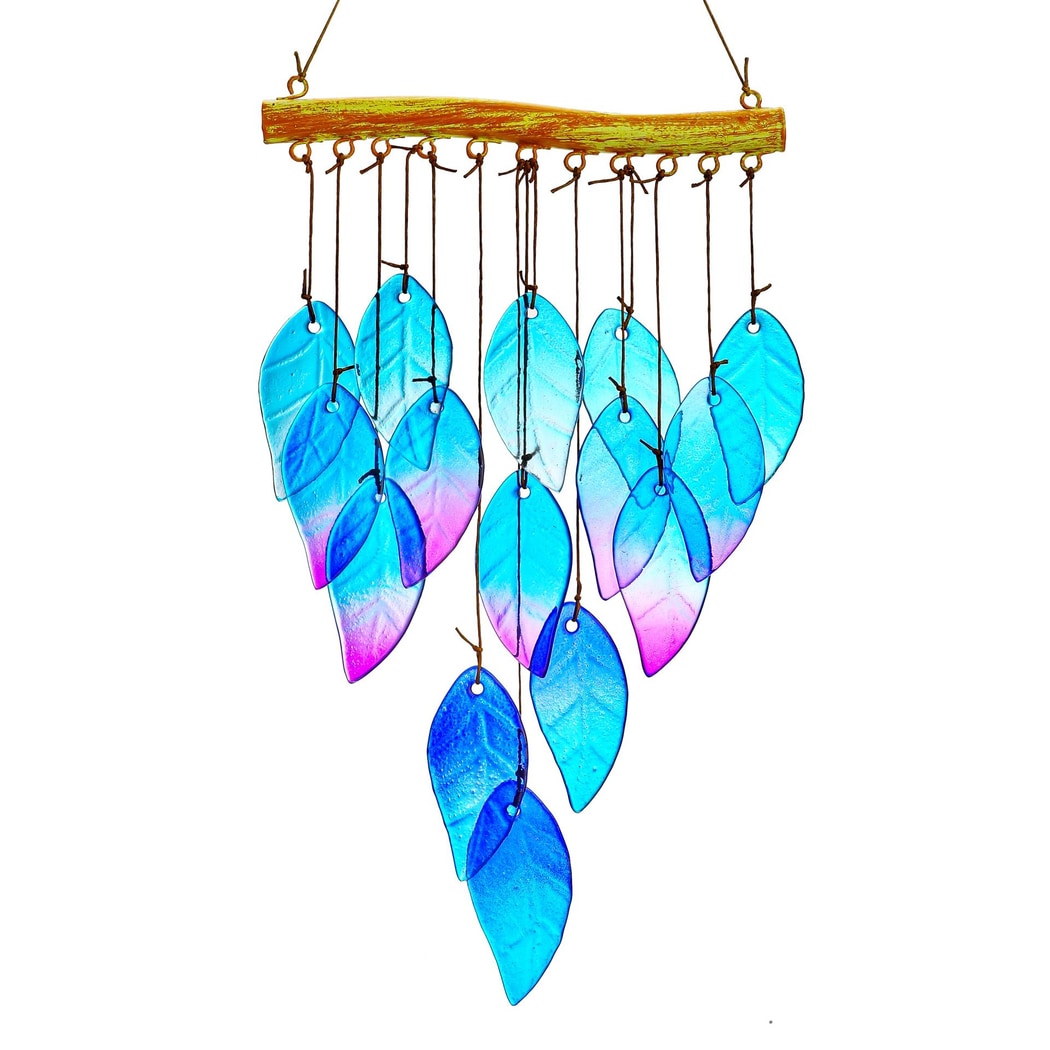 Somnira - Artistic Blue Leaf Wind Chime