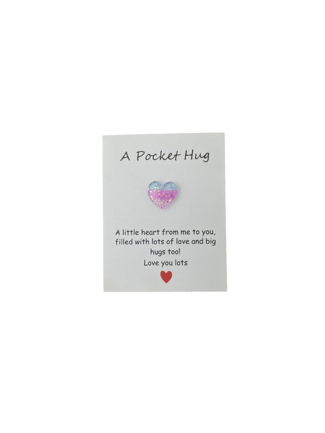 Taphug - Pocket Hug 3 Color Heart Gift pocket hug card and keepsake token view 6
