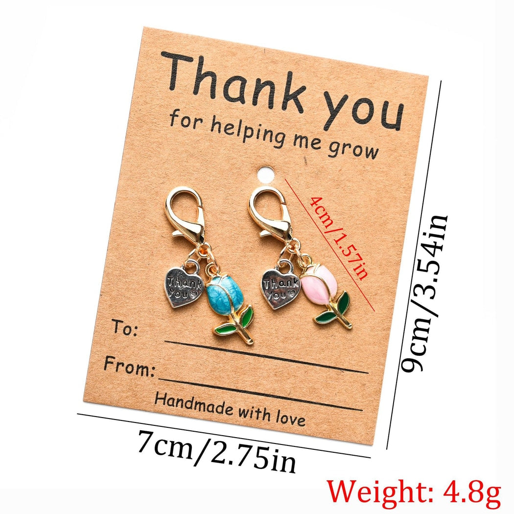 Taphug - Pocket Hug Minimalist Tulip Charm Keychain