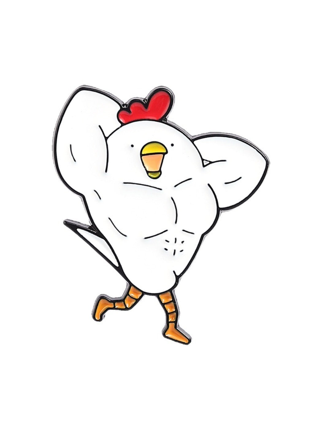 Pinori chicken brooch in a gift box with soft padding