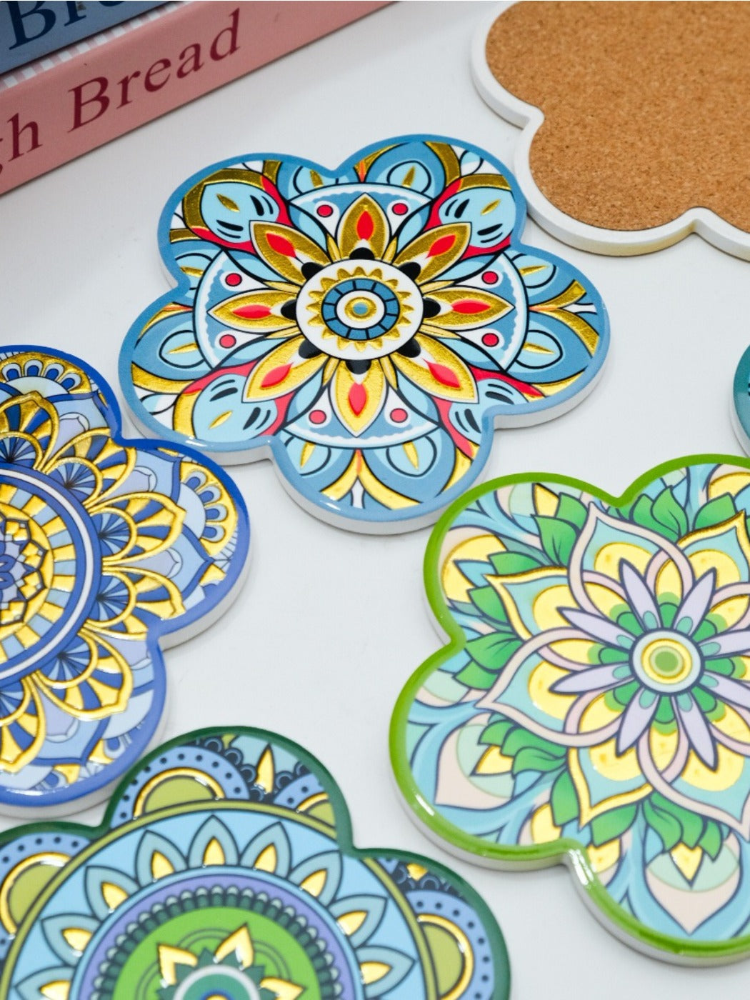 Thimara - Ethnic Style Plum Blossom Coaster Non Slip Heat Resistant
