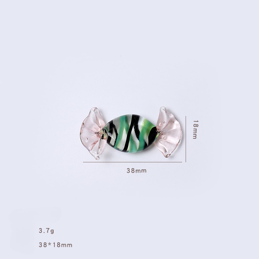 Glasira - Multicolored Striped Candy Shaped Ornament