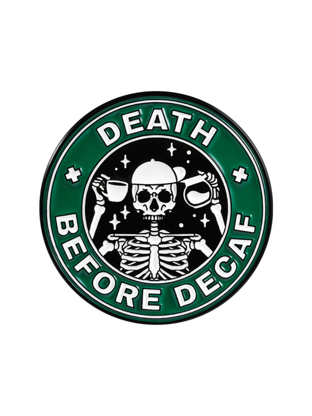 Pinori - Gothic Skull Coffee Brooch