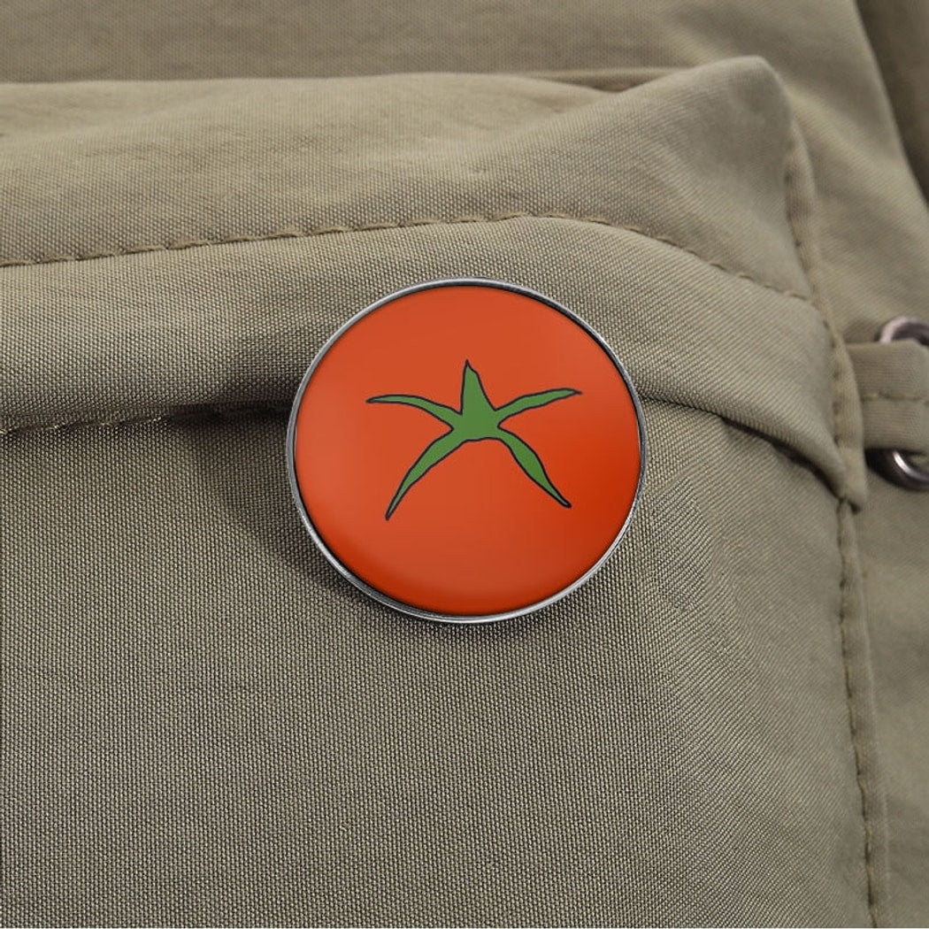 Pinori - Tomato Motif Round Geometric Pin