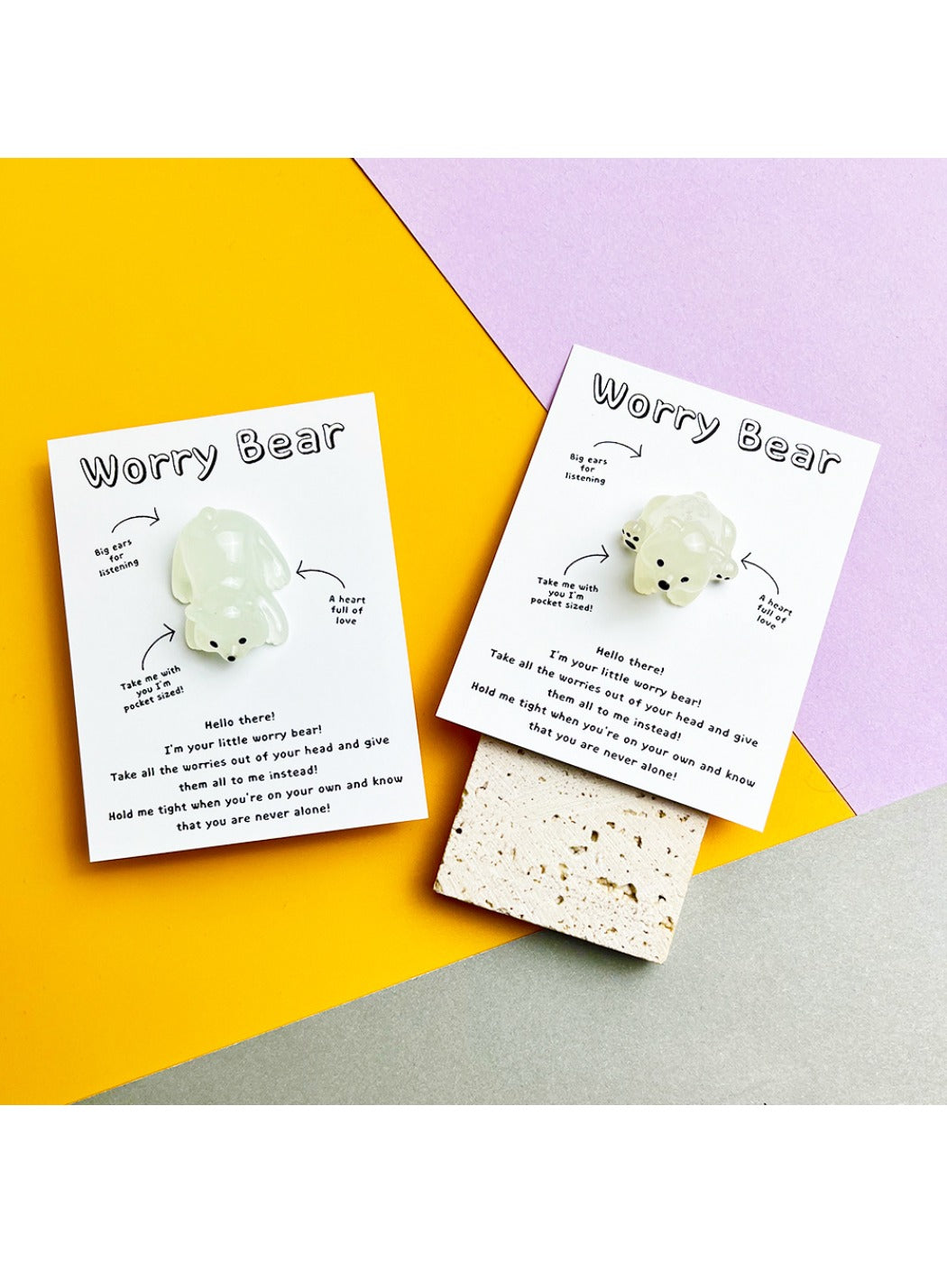 Taphug - Pocket Hug Worry Bear Comfort Card pocket hug card and keepsake token view 3